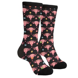 Yilad Uterus Crew Novelty Socks Casual Funny Crazy Athletic Dress Socks Unisex