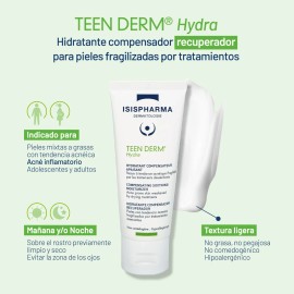Isispharma Teen Derm Hydra 40ml Textura Ligera Acne