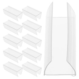 NUOBESTY 30 Pieces Movable Shelf Label Holder Plastic Transparent Price Tag Holder for Clamping Price Labels Price Tags Holder Label Display Holder for Supermarket Wooden Shelf