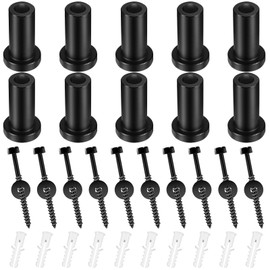 Zonon 10 Set 2 Inch Barn Door Spacers Kit Sliding Replacement Barn Door Rail Track Hardware Wall Spacers with Screws Lag Bolts Wall Anchor for Connecting Track Connection Device,Metal