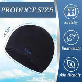 COYUN Pack of 2 Men's Skull Caps, Cycling Cap, Sleeping Cap, Stretchy Helmet Lining, Multifunctional Headwear for Men and Women (Black, White)