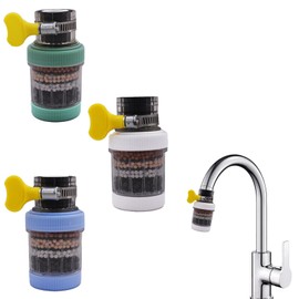 3 Pack Faucet Mount Filters, Carbon Water Purification Filter for Home Kitchen Bathroom, Faucet Mount Filters Suitable for Standard Faucet, Water Filter for Sink, Kitchen Faucet Water Filter