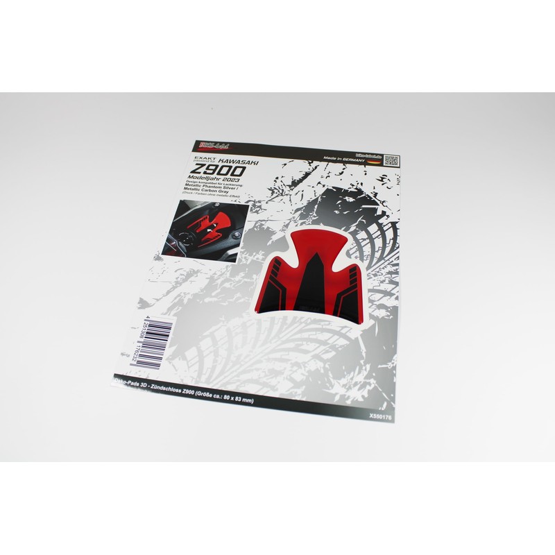 Tankpad Ignition Switch Sticker Compatible with Kawasaki Z900 Red Silver