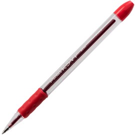 Pentel RSVP Ballpoint Pen, Fine Line, (0.7mm), Red Ink (BK90BP5B) (Pack of 1, 5 Count Total)