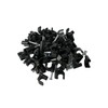 100 x 8mm Black Round K-Type Cable Clips with Nail