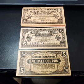Schulte Cigar Stores United Profit Sharing Vintage "Half Coupon". Qty 1