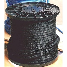 Mad Dog ANCHOR ROPE DOCK LINE 3/8" X 100' BRAIDED  BLACK MADE IN USA