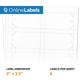 Printable Tags - 2 x 3.5 - Cardstock - Pack of 800, 100 Sheets - Inkjet/Laser Printer - Online Labels