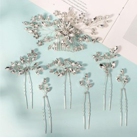 Hair Accessories for Women Pearl Crystal Bridal Hair Pins Wedding Hair Pieces for Brides Vintage Hair Decorations for Bridesmaids