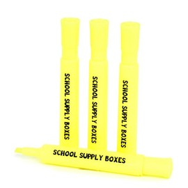 School Supply Boxes | Yellow Highlighters | 50 Pack | Bold Chisel Tip, Low-Odor Highlighters