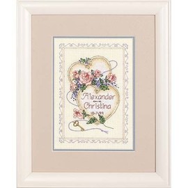DIMENSIONS 6730 Needlecrafts Counted Cross Stitch, United Hearts Wedding Record