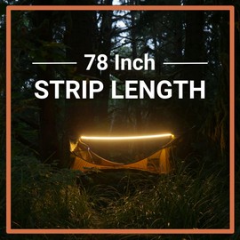 Haven Ridgelight - Tira de luces LED regulables - Accesorios de hamaca para acampar - Luces de tienda - Luz interior al aire última intervensión - 78 pulgadas de largo