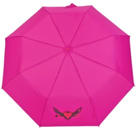Children's Umbrella Boys Mini Pocket Umbrella Light Kids Blue, Heart, Compact, lilac with heart pattern, designed for girls