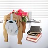 strolfay English Bulldog Dog Planter Plant Pots,Cute Garden Dog Flower
