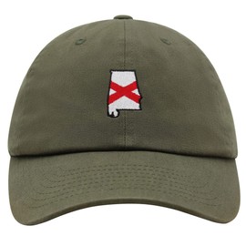 JPAK Alabama Premium Dad Hat Embroidered Baseball Cap State Olive Green