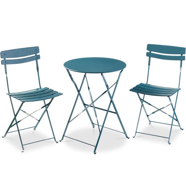 Best Choice Products 3-Piece Bistro Set, Space Saving Folding Design,