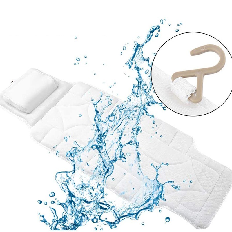 Full Body SPA Bath Pillow Mat with 10 Suction Cups