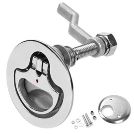 GANGUOLA Heavy Duty 316 Stainless Steel Boat Cam Latch, Marine Flush Hatch Pull with Back Plate and Screw