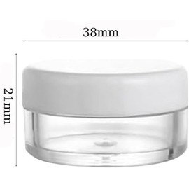 Empty Sample Pots, 4 PCS Empty Plastic Cosmetic Jars, Clear Travel Cosmetic Container, Mini Cosmetic Containers, for Face Creams, Sample, Make-Up