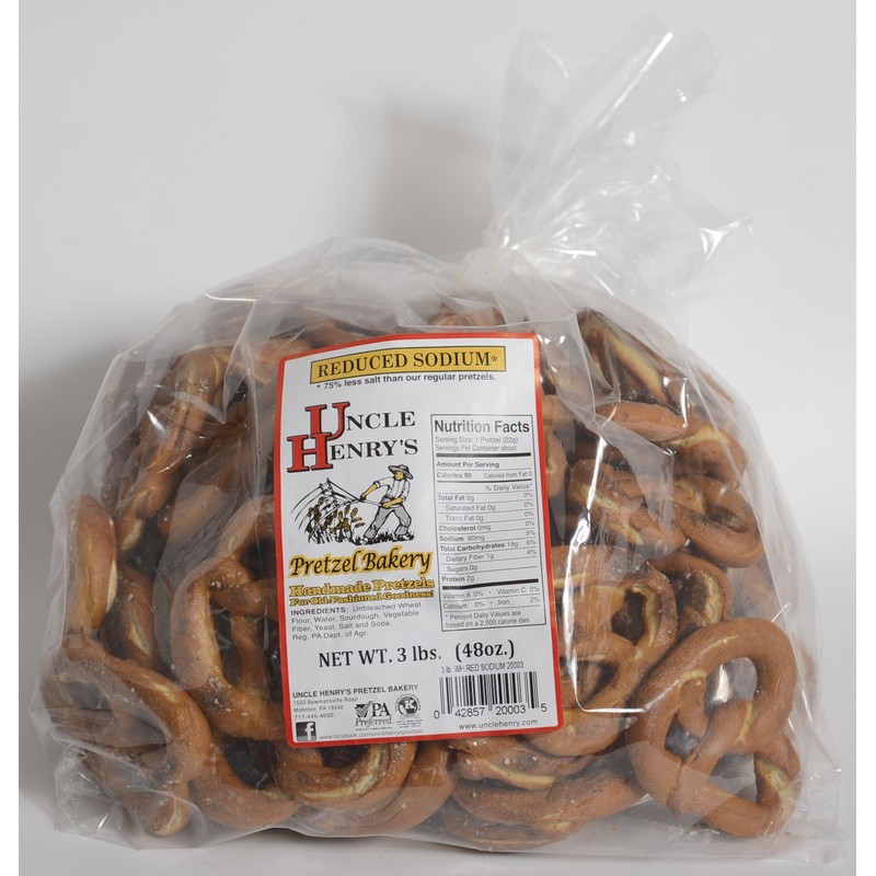 Uncle Henry's 3 lb. Bag Reduced Sodium Pretzels