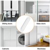 MOROBOR Self-Stick Oval Sliding Door Pulls, 4pcs Warm White Aluminum