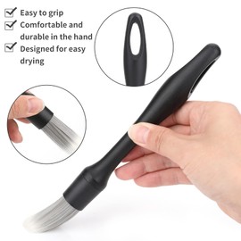 Cobee Auto Detailing Bürsten Set, 3 teiliges Auto Innen Detailing Bürsten Natürliches Wildschwein Haar Detail Bürsten Auto Ultra Soft Detail Reinigungs Bürsten Werkzeug für Innen