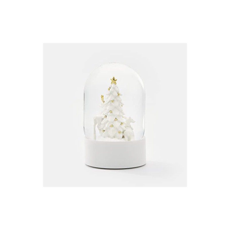 THINGS REMEMBERED Engraved White Gold Deer Snow Globe (Free Customization)