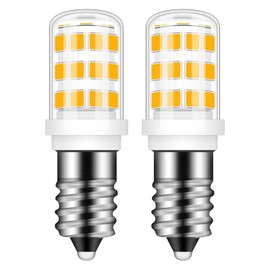 Megereet E12 LED Bulb 40w Replacement LED Candelabra Bulbs C7,Type B Candelabra Base 3000K Warm White, E12 4W LED Light Bulbs for Ceiling Fan Pendant Lighting Salt Lamp,Non-Dimmable,2 Pack