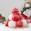 3.15'' Red and White Christmas Ornaments, 16PCS Shatterproof Plastic Christmas