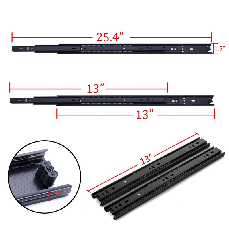 GLE2016 A Pair of Black Metal Quiet Ball Bearing Full