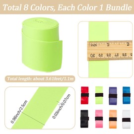SOFPLATE 8 Pack 8 Colors Pickleball Paddle Grip Tape Tennis Racket Handle Tape PU Leather Colorful Nonslip Perforated Absorbent Overgrip Replacement Wrap Rolls for Badminton Pickleball Tennis Paddle