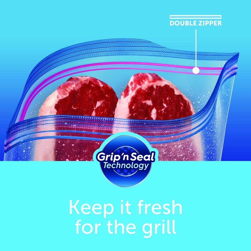 Ziploc Medium Food Storage Freezer Bags, Grip 'n Seal Technology