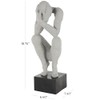 Deco 79 Polystone People Decorative Sculpture Crouching Home Decor Statue
