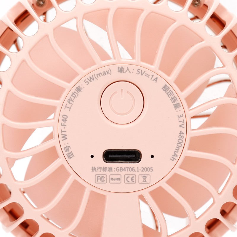 3 Gears Handheld Fan Mini Portable Table Cooler with Detachable
