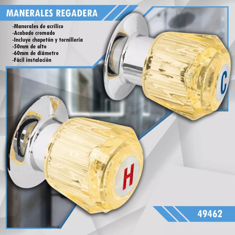 Prez Juego De 2 Manerales De Acrílico Regadera Varios Colores