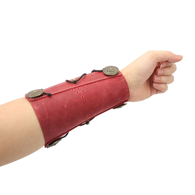 Archery Arm Guard Adjustable Strap Second Cowhide Arm Protector Pad
