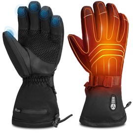 Yidomto Heated Gloves for Men Women - 7.4V 23.70 WH Battery Rechargeable Heating Ski Gloves, Electric Gloves for Winter Outdoor Work Skiing Hiking Camping Raynaud
