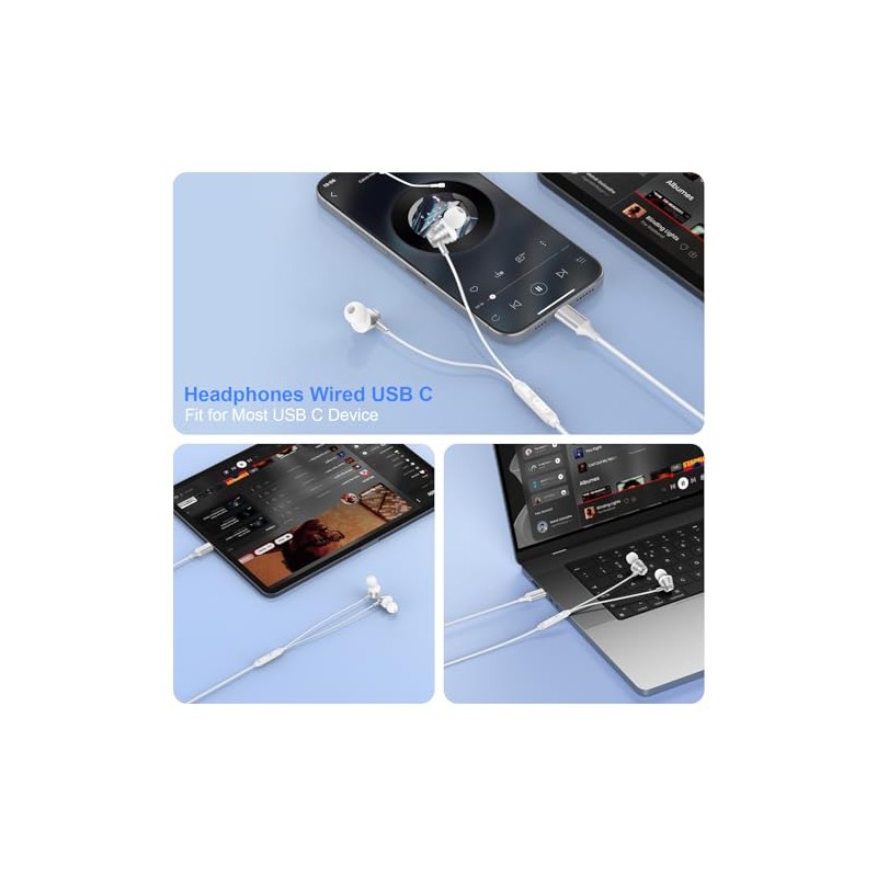 Auriculares con cable para iPhone 17e/17/17 Pro/17 Pro Max/16e/16/16 Plus/16