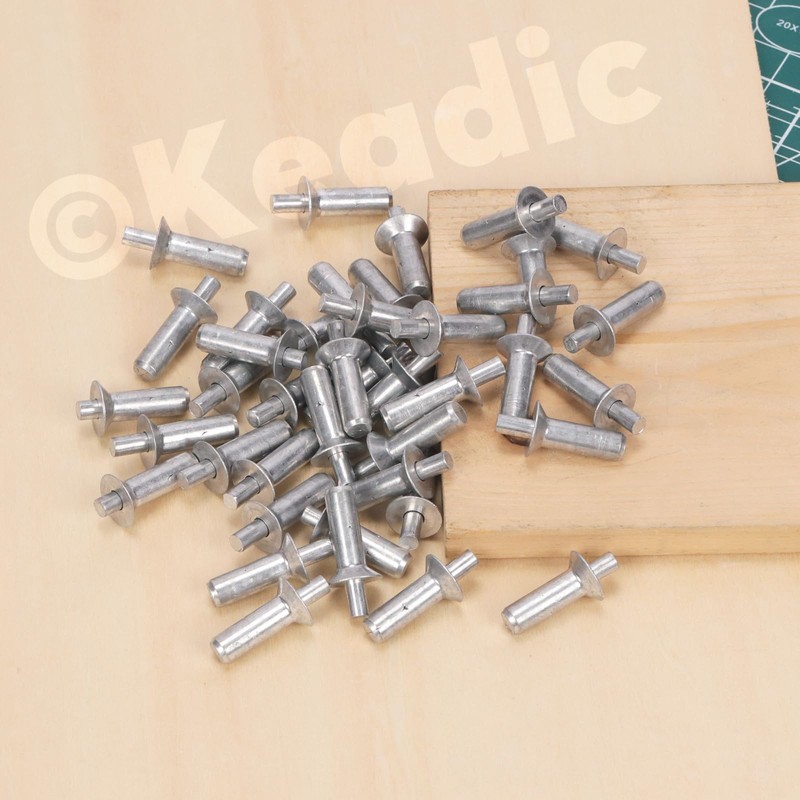Keadic 50Pcs M6.4 * 15 Countersunk Aluminum Core Rivets with