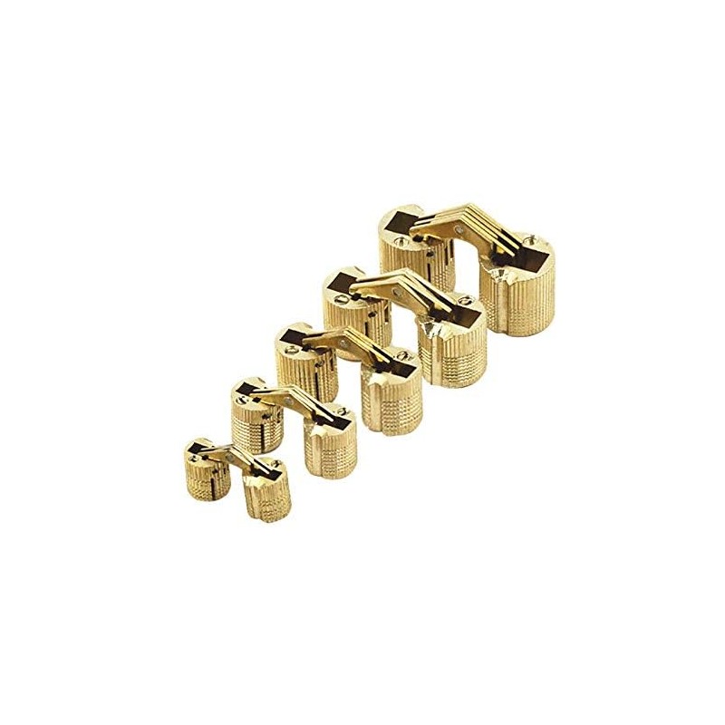 SUPERTOOL Stainless Steel Hinges, 16mm, Brass, 180 Degree, Barrel Shape,