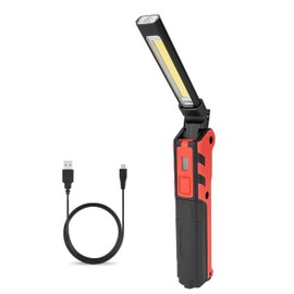 BESTSUN 270 Rotation Foldable LED Flashlight, Water-Resistant, USB Rechargeable, Magnetic Base, 100 Lumen