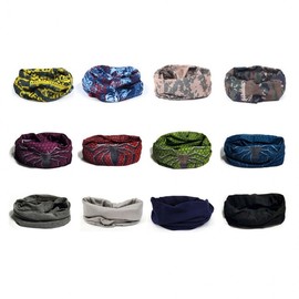Comfortable Printed Plain Multi-Scarf Bandana Neck Warmer Mask Scarf(TW)-A11 9ea