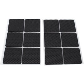 Tefola 12 Fundas Protectoras Negras Antideslizantes y Autoadhesivas para Muebles, sofás, mesas, sillas y Almohadillas de Goma