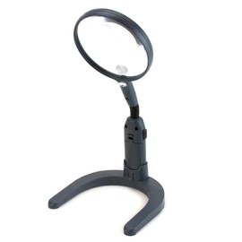 Carson MagniLamp LED Lighted 2x Hand Held or Hands Free Hobby Magnifier with Flexible Gooseneck for Reading, Crafts, Soldering, Jewelry and other Tasks and Hobbies For a Work Bench or Desk Top (GN-55)