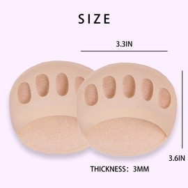 SooGree Cojines Para La Bola Del Pie, Almohadillas Metatarsianas De Tela De Nido De Abeja, Almohadillas Invisibles Para Calcetines Para Mujeres Y Hombres, Almohadillas Reutilizables Para El Antepié