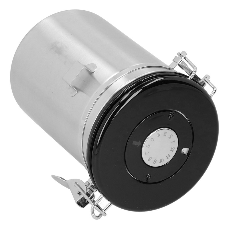 Coffee Beans Canister with Exhaust Valve Stainless Steel Storage Sealing