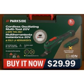 PARKSIDE 20V Cordless Oscillating Multi-Tool PAMFW 20-Li C3 (Tool Only) NEW