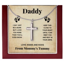 FG Family Gift Mall Pregnancy Announcement For Dad To Be Baby Shower Present To My Daddy New Dad Gifts For Men Baby Announcements Ideas First Time Parents Gifts (LED Box, Daddy Bump)