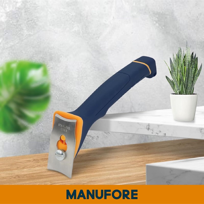 MANUFORE Soft Grip Contour Paint Scraper with 6 Different Blade