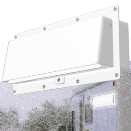 DITKOK Metal RV Stove Vent Cover, RV Range Vent Cover with Locking Device, RV Exhaust Vent Cover for Trailer & Camper White